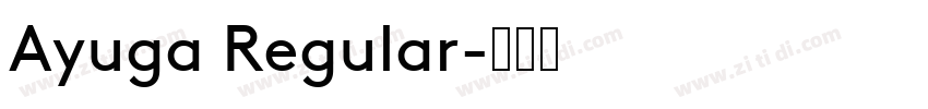Ayuga Regular字体转换